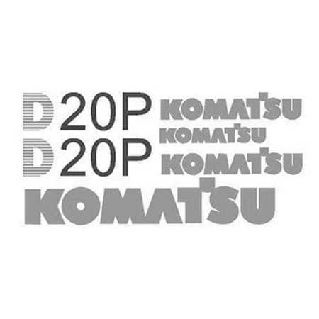 Aftermarket New  Komatsu Dozer D20P Decal Set without Stripe KOMD20PDECALSET